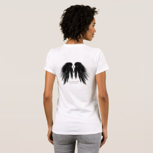 BLACK ANGEL WINGS Back Monogram T - Shirt