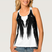 BLACK ANGEL WINGS Monogram Tank Top