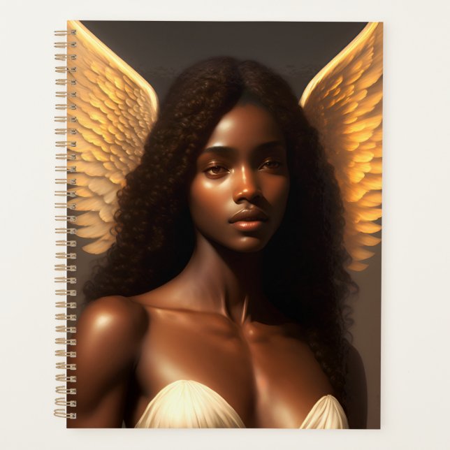 Black Angel Woman Angelcore Planer (Vorderseite)