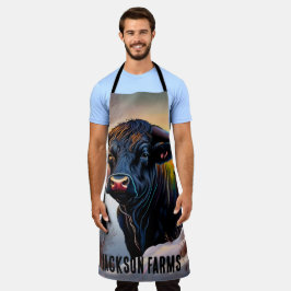 Black Angus Bull Winter Schürze