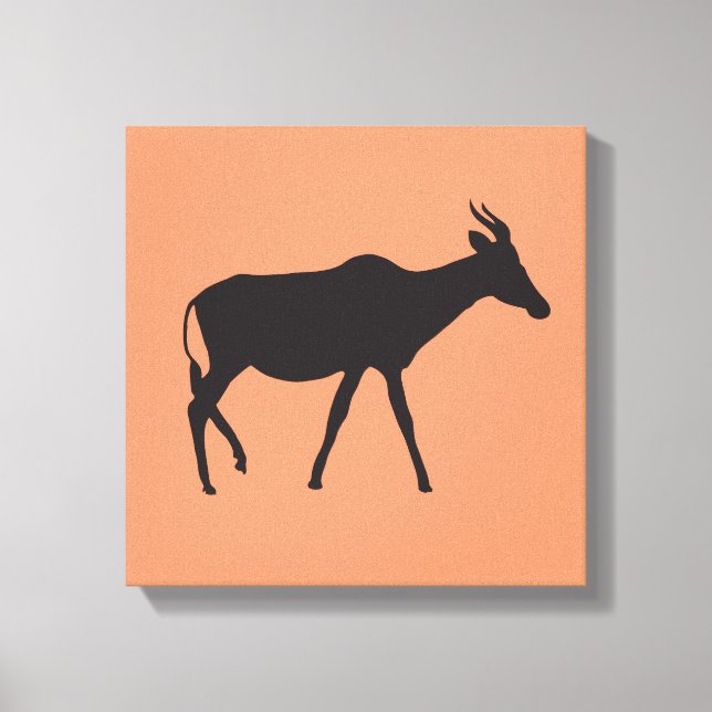 Black Antelope Wrapped Canvas Leinwanddruck (Vorderseite)