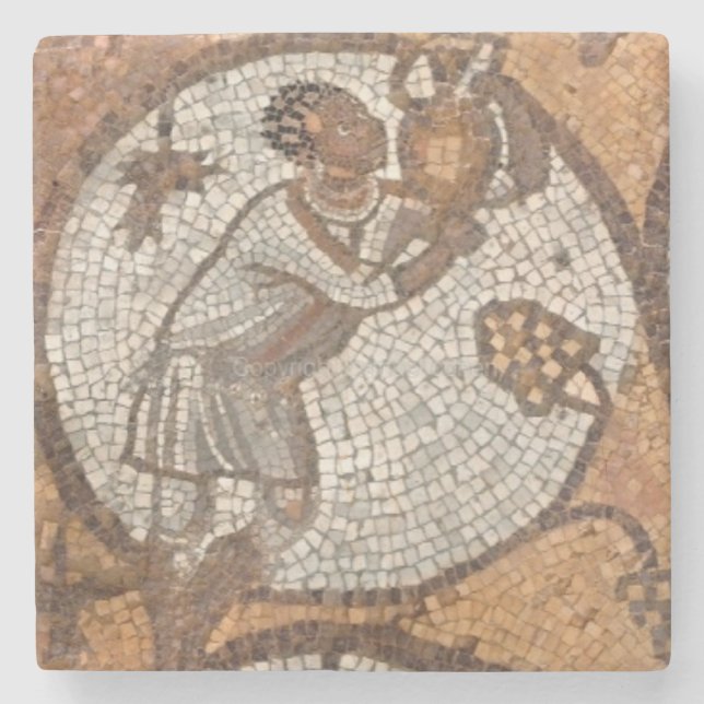 Black Antiquity Marble Stone Untersetzer (Vorderseite)