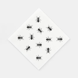 Black Ants Backyard Cookout GRILLEN Funny Picnic Serviette
