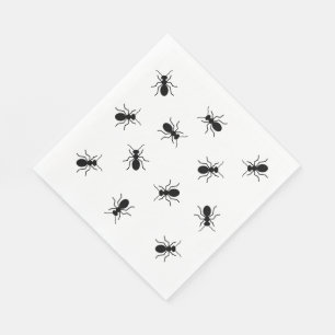 Black Ants Backyard Cookout GRILLEN Funny Picnic Serviette