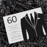 Black Anzug & Krawatte 60. Geburtstagsparty Einladung<br><div class="desc">Black Anzug & Krawatte 60. Geburtstagsparty Einladung Siehe Matching Kollektion in Niche und Nest Store Vielen Dank</div>