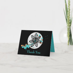 Black Aqua Zen Carte de remerciements