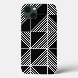 Black Art Deco Lines Case-Mate iPhone Hülle