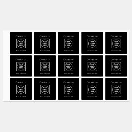 Black Asset Labels | Logo für benutzerdefinierte G Etiketten