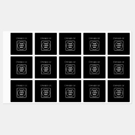 Black Asset Labels | Logo für die Eigenwerbung von Etiketten