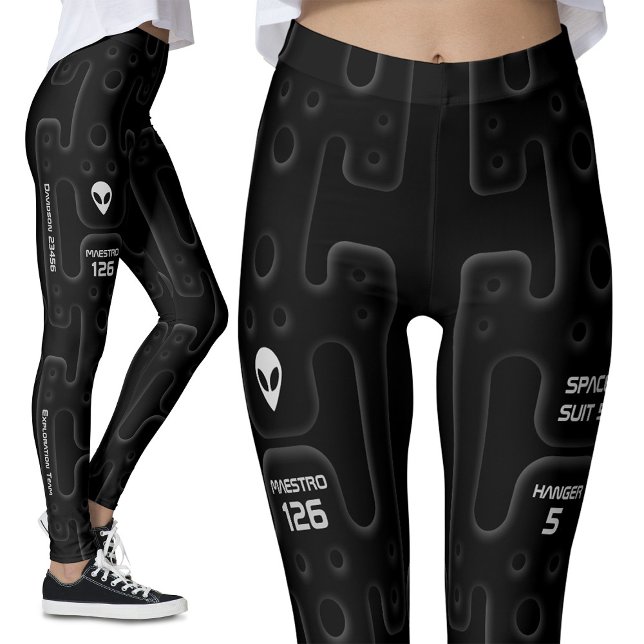 Black Astronaut Anzug für Weltraumforschung SciFi Leggings (Von Creator hochgeladen)