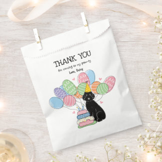 Black Aussiedoodle Dog Birthday Party Danke Geschenktütchen