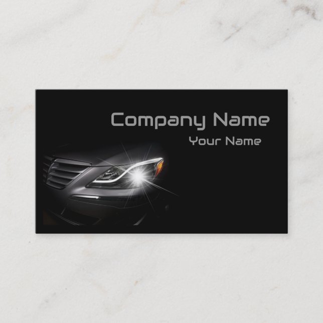 Black Automotive Business Card Visitenkarte (Vorderseite)