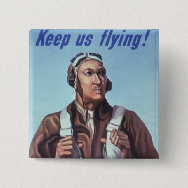 Black Aviators: Militärischer Kampfdienst der USA Button (Vorderseite)