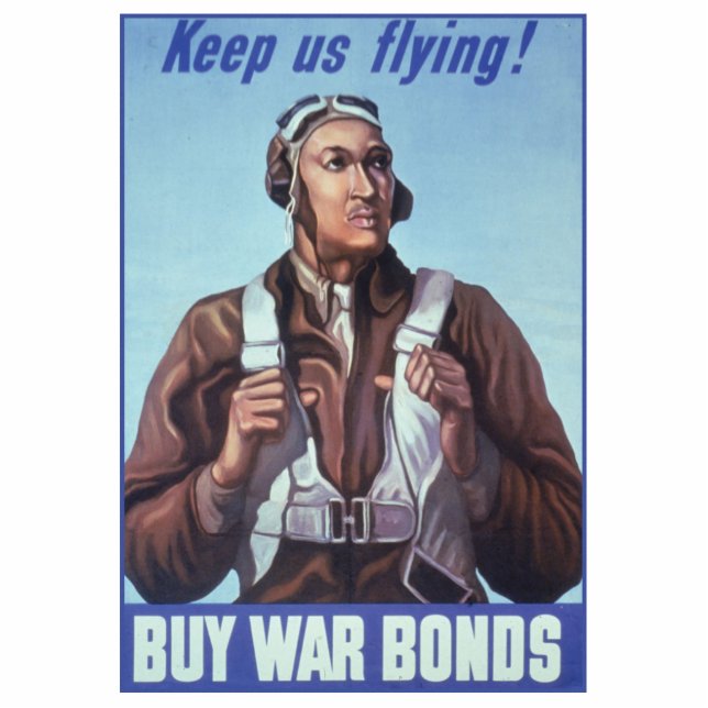 Black Aviators: Militärischer Kampfdienst der USA Fotoskulptur Ornament (Vorne)