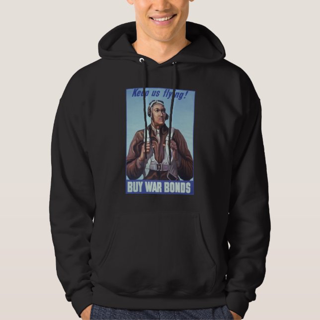 Black Aviators: Militärischer Kampfdienst der USA Hoodie (Vorderseite)
