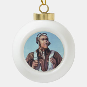 Black Aviators: Militärischer Kampfdienst der USA Keramik Kugel-Ornament