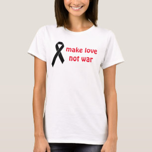 Black Awareness Ribbon + Ihre Nachricht T-Shirt