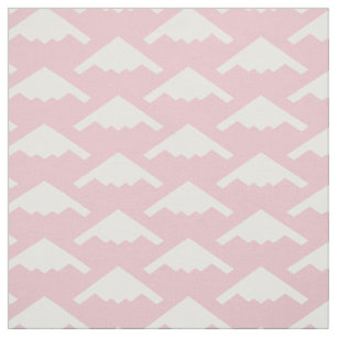 Black B-2 Spirit Stealth Bomber Pattern auf Rosa Stoff