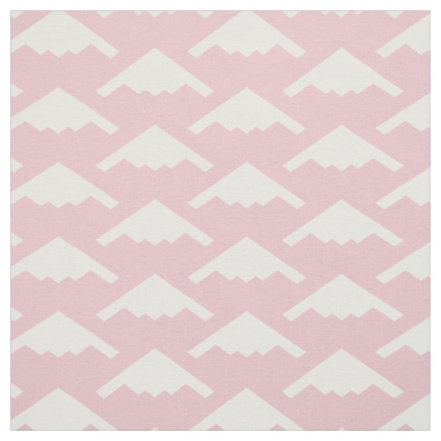 Black B-2 Spirit Stealth Bomber Pattern auf Rosa Stoff (Muster)