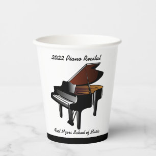 Black Baby Grand Piano Erwägung Empfang Pappbecher