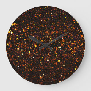 Black Background Beautiful Bokeh Große Wanduhr