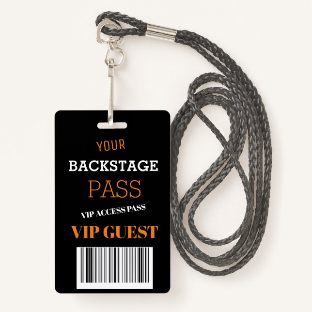 Black Background Music Festival - Zugang zum VIP P Ausweis (Vorderseite mit Schlüsselband)