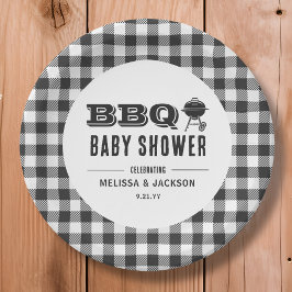 Black Backyard GRILLEN Baby Dusche Pappteller