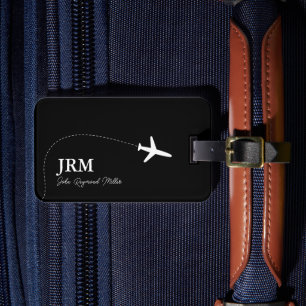 Black BagTag für Fluggepäck Gepäckanhänger