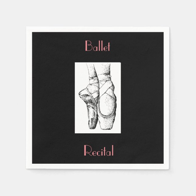 Black Ballet Erwägung Paper Napkins Serviette (Vorderseite)