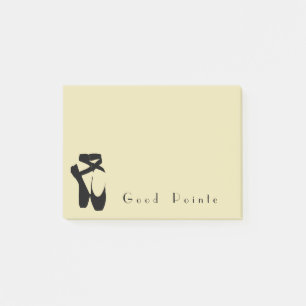 Black Ballet Shoes En Pointe Post-it Klebezettel