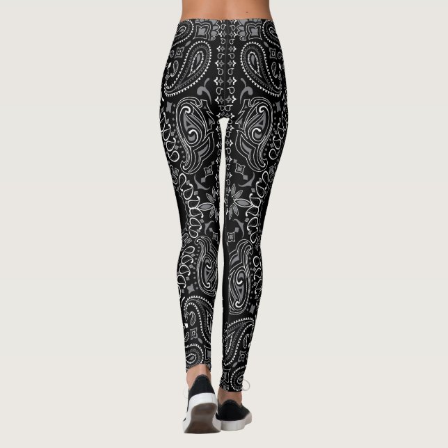 Black Bandana Boho Leggings (Rückseite)