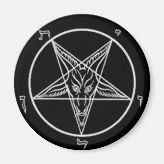 Black Baphomet Large Magnet (Vorne)