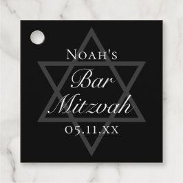 Black Bar Mitzvah Star von David Custom Party Geschenkanhänger