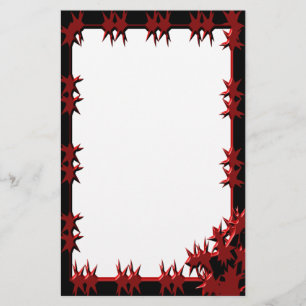 Black Barbed Wire Gothic Stationery Briefpapier