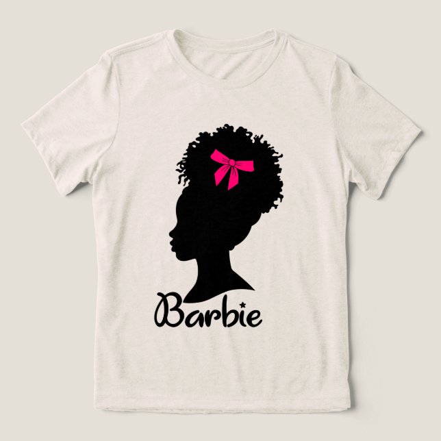 Black Barbie Tri-Blend Shirt (Design Vorderseite)