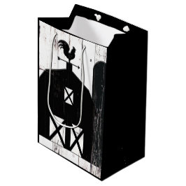 Black Barn White Wood Rustic Farmhouse Hochzeit Mittlere Geschenktüte