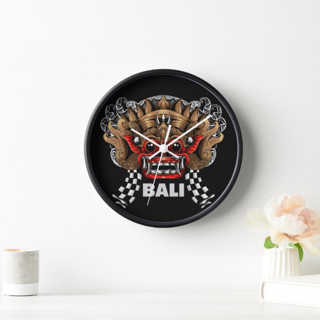 Black Barong Bali: Zeitlose Traditionswall-Uhr Uhr (Zuhause)