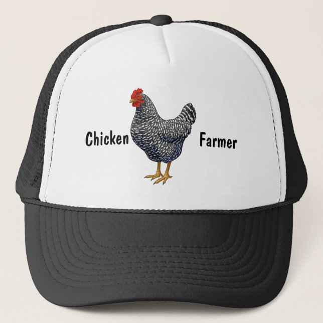Black Barred Plymouth Rock Hen Truckerkappe (Vorderseite)