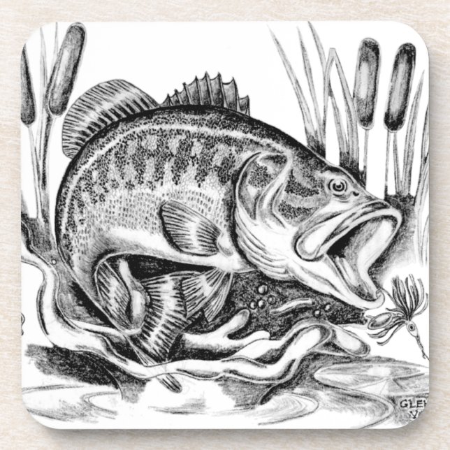 Black bass untersetzer (Vorderseite)