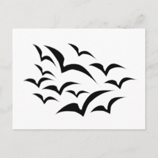 Black Bat Cloud Postcard Postkarte (Vorderseite)