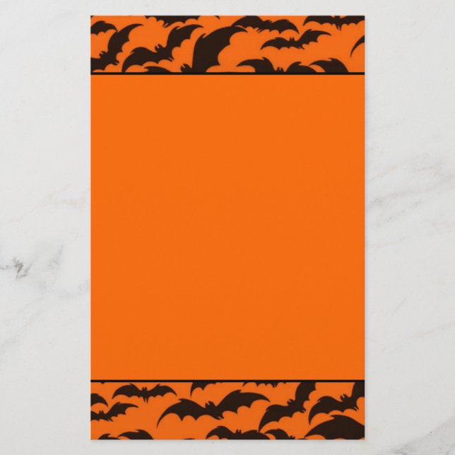 Black Bat Halloween Briefpapier (Vorderseite)