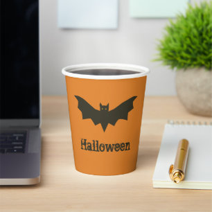 Black Bat Halloween-Party Pappbecher