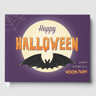 Black Bat Happy Halloween Gästebuch