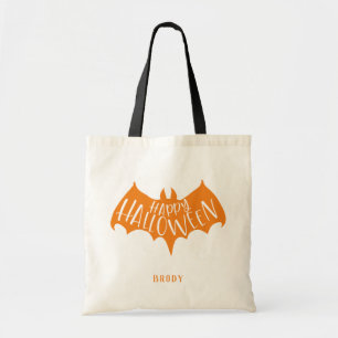 Black Bat Happy Halloween Tragetasche