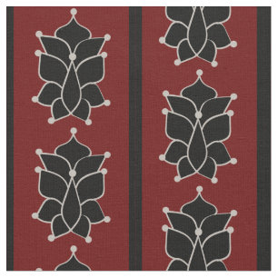 Black Batik Stripes Brick Stoff