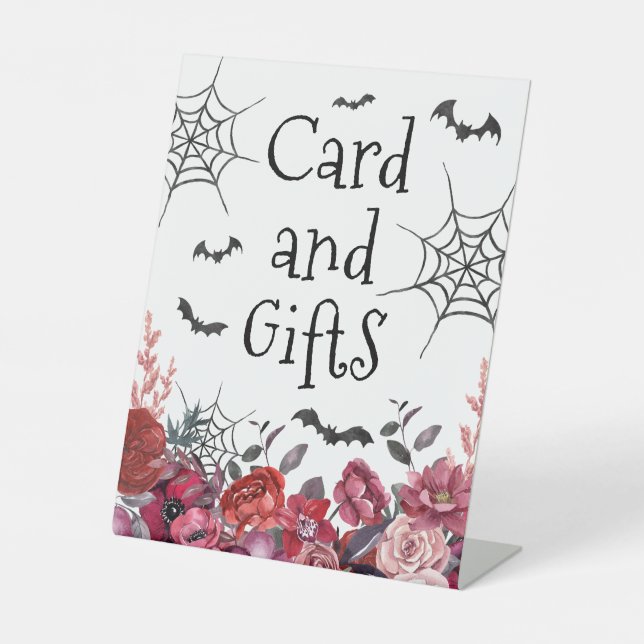 Black Bats Halloween Kartengeschenke Sockelschild (Vorderseite)