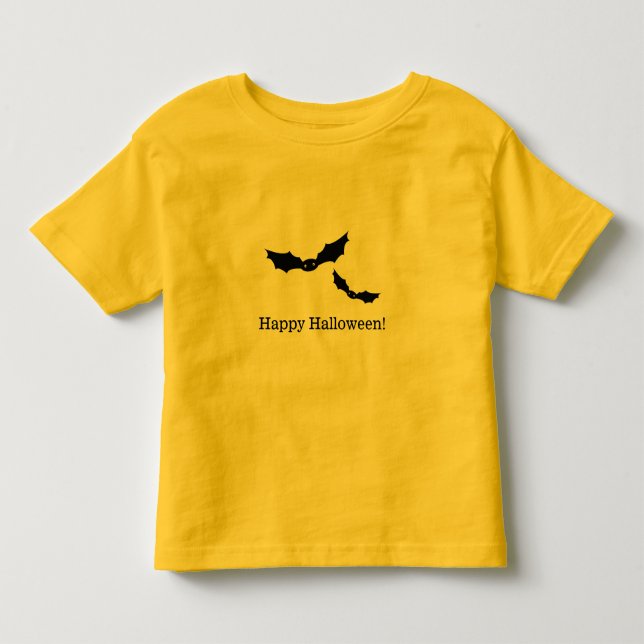 Black Bats Personalisiertes Halloween-Shirt Kleinkind T-shirt (Vorderseite)