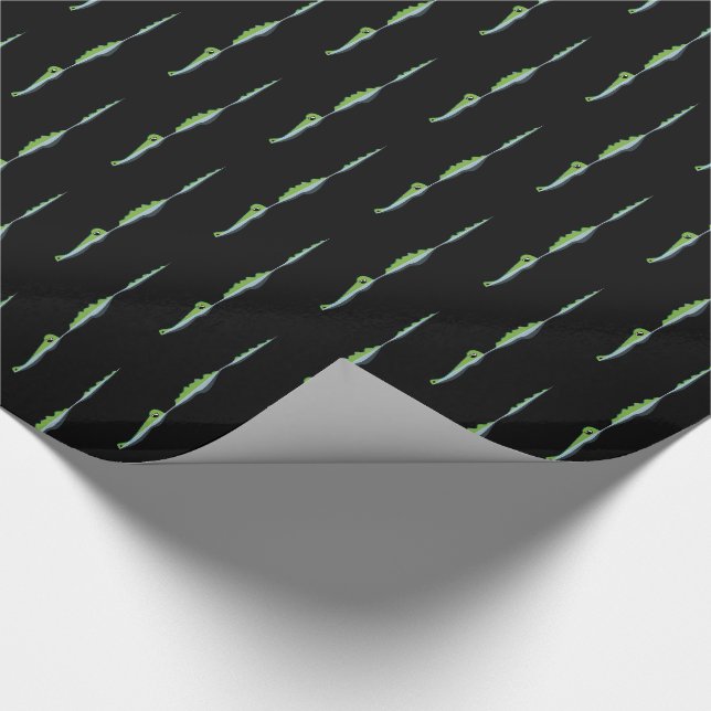 Black Bayou Alligatoren Geschenkpapier (Ecke)