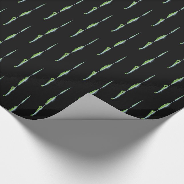 Black Bayou Gators Geschenkpapier (Ecke)