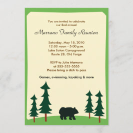 BLACK BEAR Adirondack Lodge 12x18 Party Einladung